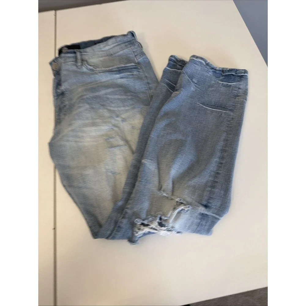 JORDAN CRAIG COLLINS Blow Out Relax Fit Distressed Jeans Light Wash Denim 38x32